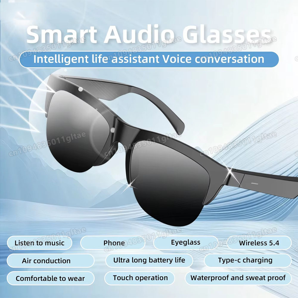 Esports Gaming Headphones - Neue Kamera-Steuerungs-Smart-Brille 2026 Musik-Sonnenbrille Kopfhörer Kabelloses