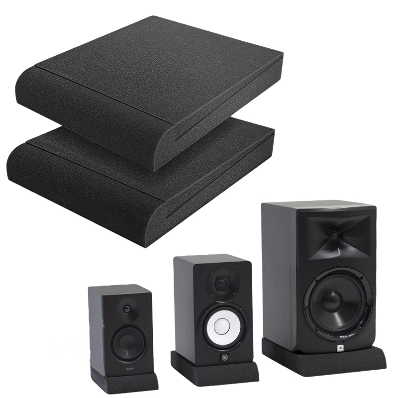 Sound Dampening Foam - Stoßfeste Schalldämmungsmatten Studio-Lautsprecher-Schaumstoffunterlagen Desktop-Audioausrüstung Stoßdämpfend Anti-Resonanz