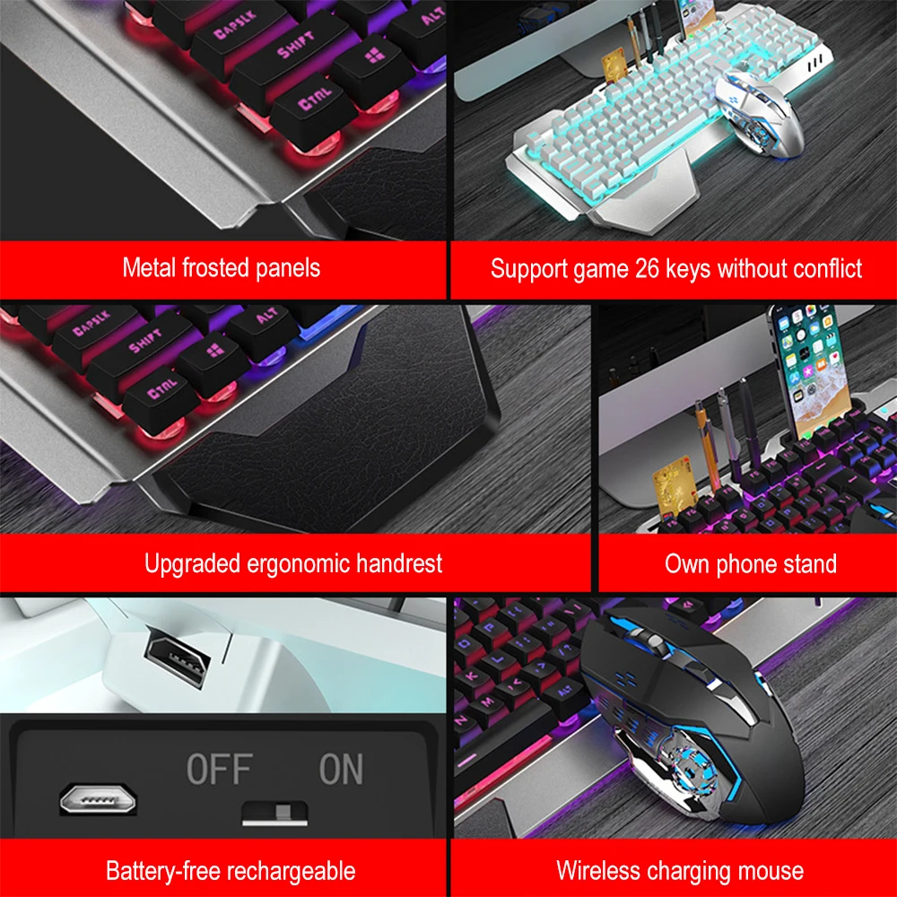 K680 wiederauf ladbare 2,4g dr – Esports Gaming Keyboard And Mouse Bewertung und Preis